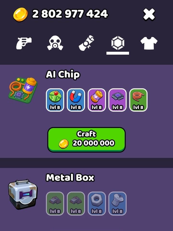 Items for AI chip