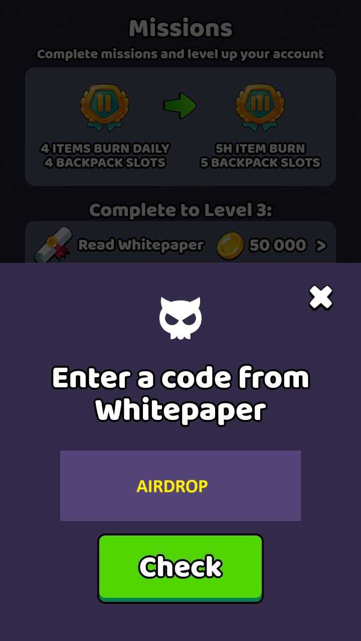 Whitpaper Code: Airdrop