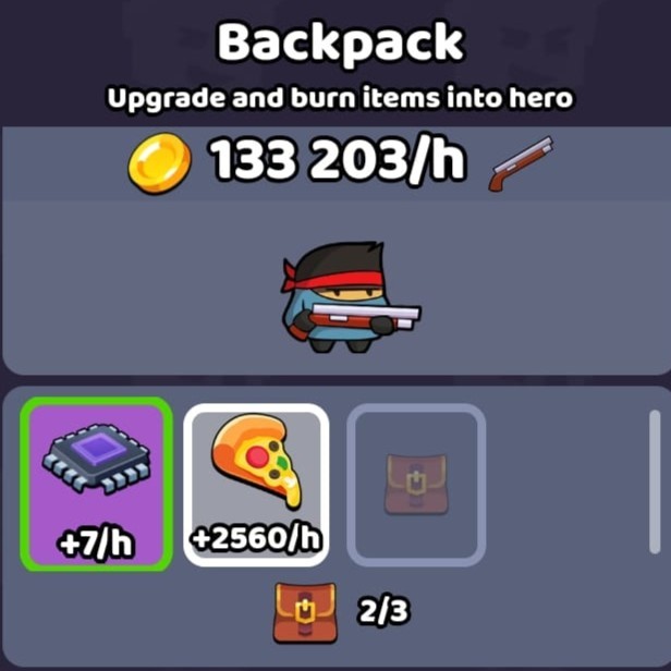 Example of a Backpack with slots